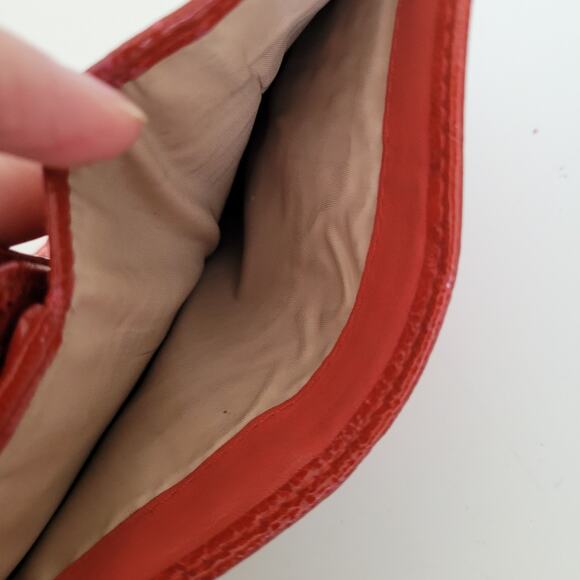 Coach Legacy Wallet Medium Bifold Red Beige Vintage Folding Signature - Picture 8 of 13